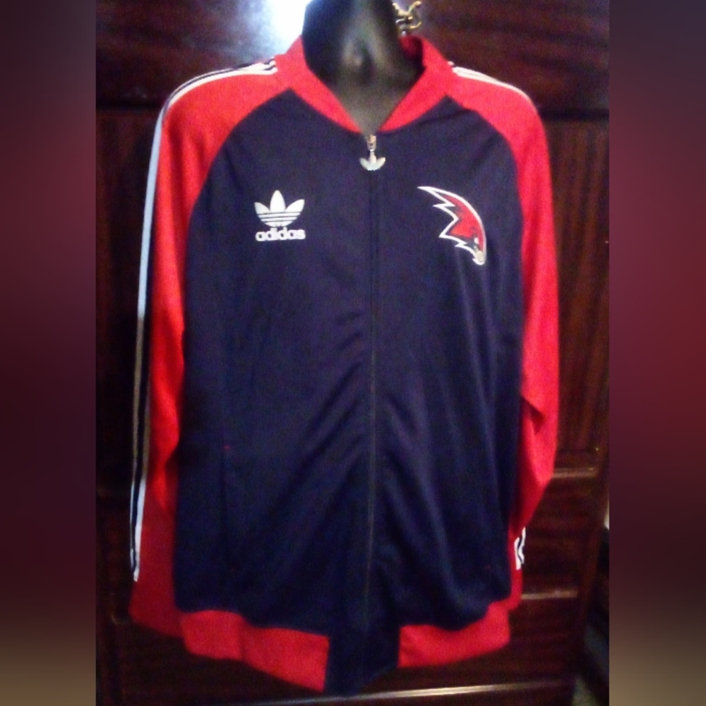 Atlanta Hawks Adidas Alternate NBA Basketball Team Track Jacket Men's 2XL Blue
